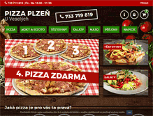 Tablet Screenshot of pizzaplzen.cz
